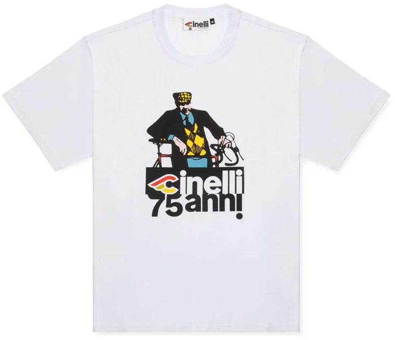 T-SHIRT CINELLI  CLASSIC  75th ANNIVERSARY BIANCO