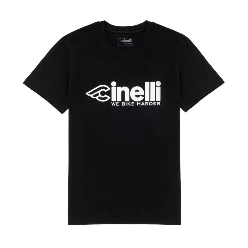 T-SHIRT CINELLI WE BIKE HARDER NERA