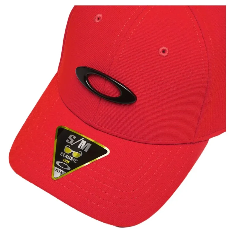 CAPPELLINO OAKLEY CON VISIERA TINCAN CAP RED/BLACK - immagine 2